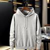 2025 Autumn/Winter Unisex Fleece-Lined Hooded Sweatshirt: Youth Fashion Trend, Solid Color, Versatile, Thickened Design.