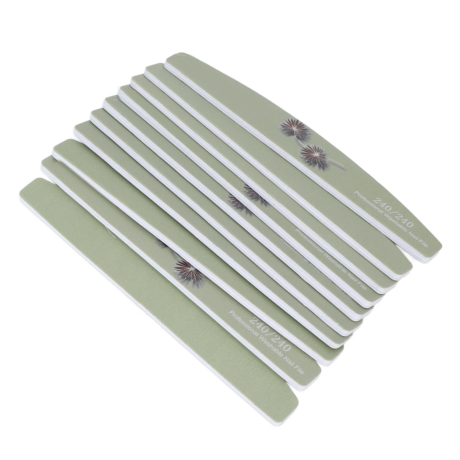 

10 шт. пилочка для ногтей профессиональная портативная моющаяся многоразовая двухсторонняя пилка для ногтей маникюрный инструмент