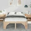 Bed Frame Brown 140 x 190 cm Solid Pine Wood