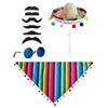 Conjunto Mexicano Para Varanda de Plástico de 23in/1in, Estátua, Chapéu Mexicano e Lenço Bandana Para Decoração de Jardim,