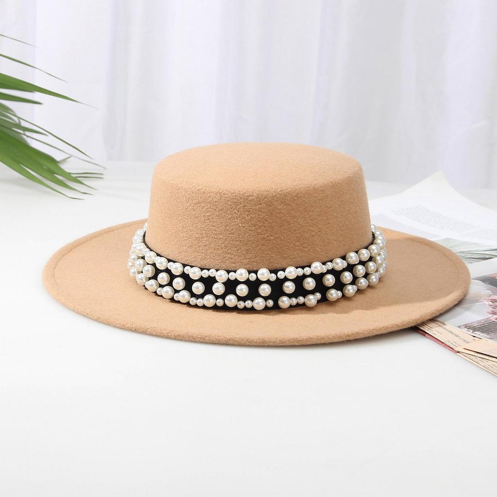 Chapeaux Fedora en Laine Européens et Américains pour Femmes: Style Automne/Hiver avec Chapeaux Jazz Rétro Français à Large Bord
