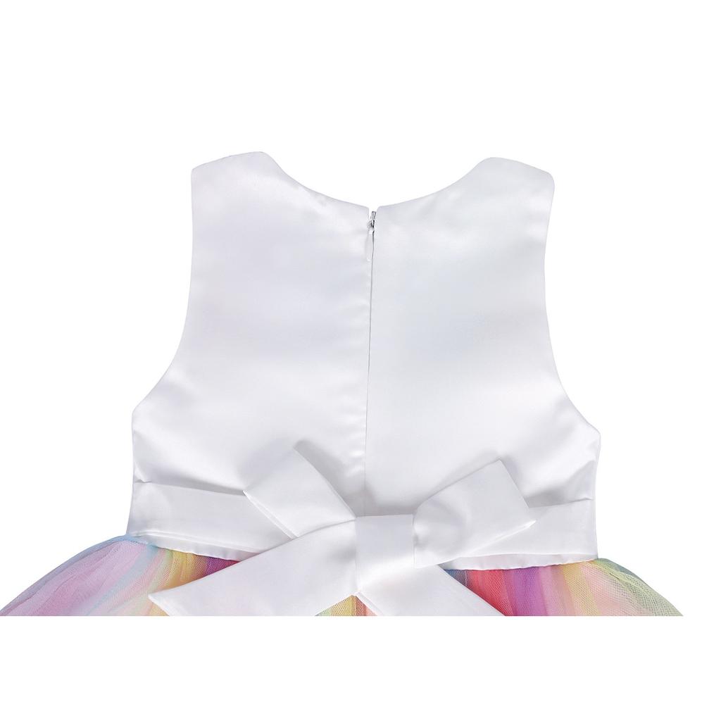 Kids Carnival Princess Unicorn Tutu Dress, for Birthday Party, Children's Day, Christmas, Halloween, Cotton, Pink, 5-6 Years, 120cm