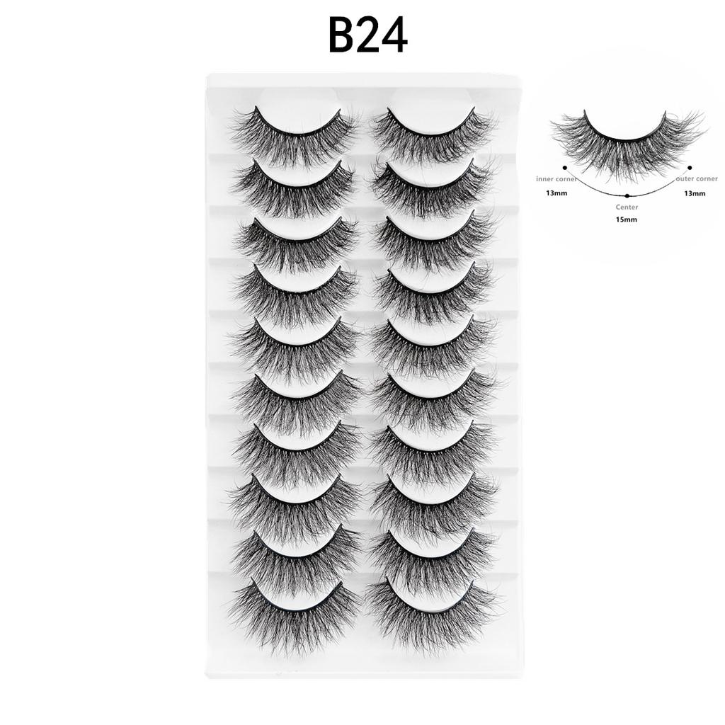 Messy Fried Hair Artificial Imitation Mink Eyelashes False Eyelashes Faux Mink Eyelashes Ten Pairs