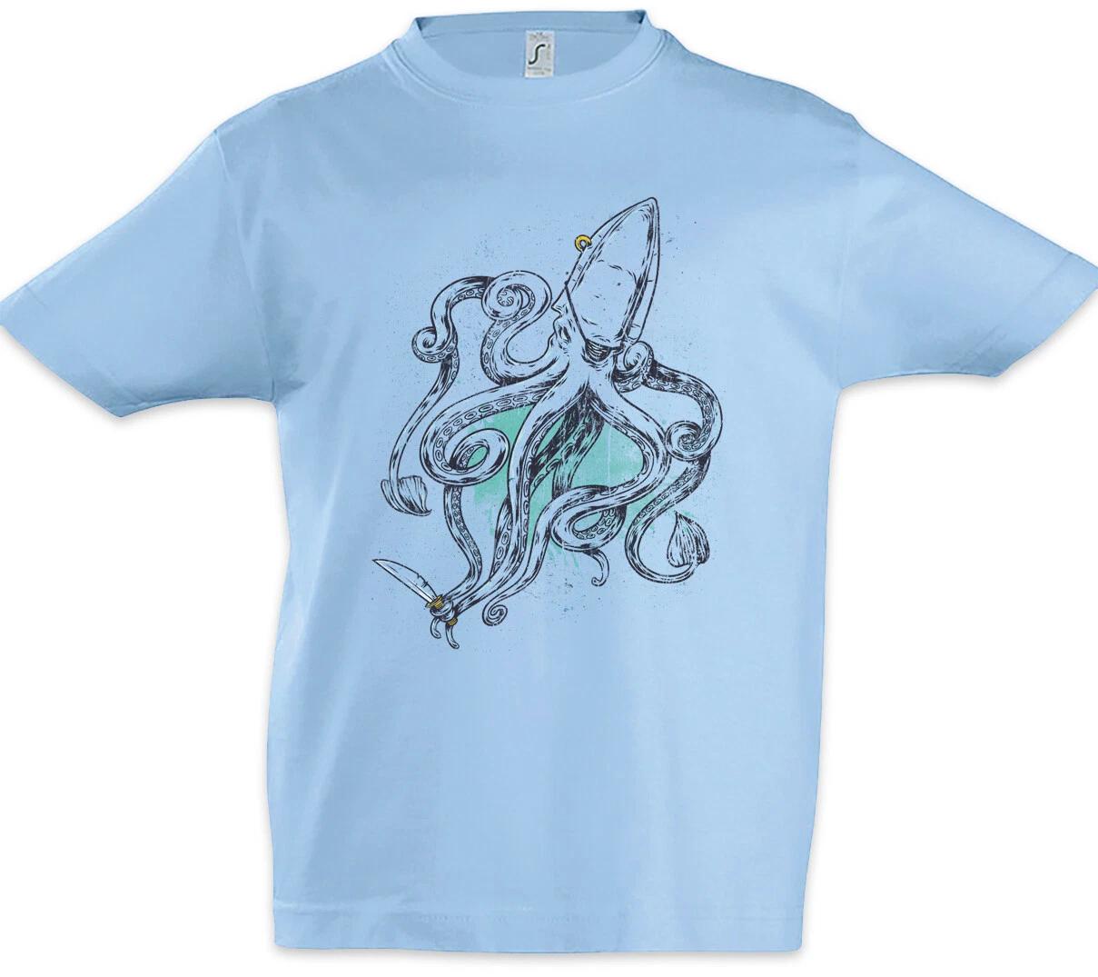 Octopus Pirate Kids Boys kids boys T-Shirt Diver Octopus Surfer Pirate Pirate Sailor 130