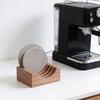 Wooden Espresso Puck Screen Holder with 3 Slots Universal Stand for 51/53/58mm Sintered Mesh Filters Vertical Storage for Quick Drying Coffee Station
