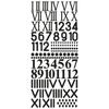 Self-adhesive Roman Numerals for Clock Black