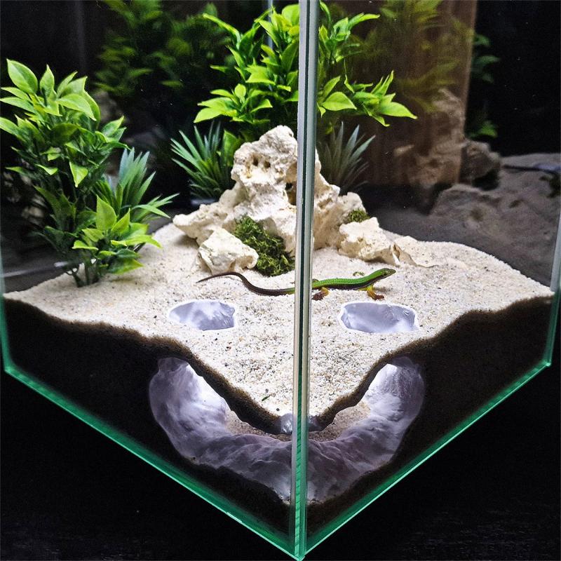 Fish Tank Underground Cave For Fish Shrimp Reptile Shelter Hiding Houses Tunnel Cave Landscaping Aqaurium Decoration