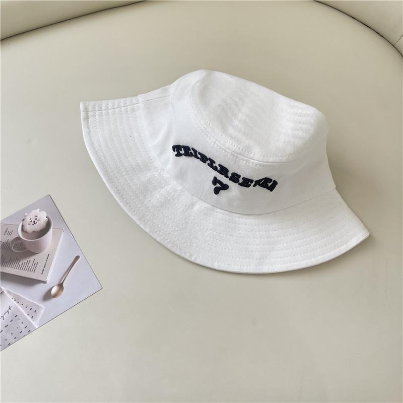 

Корейская версия Мода Весна Лето Досуг Письмо Тень Шляпа Рыбака белый