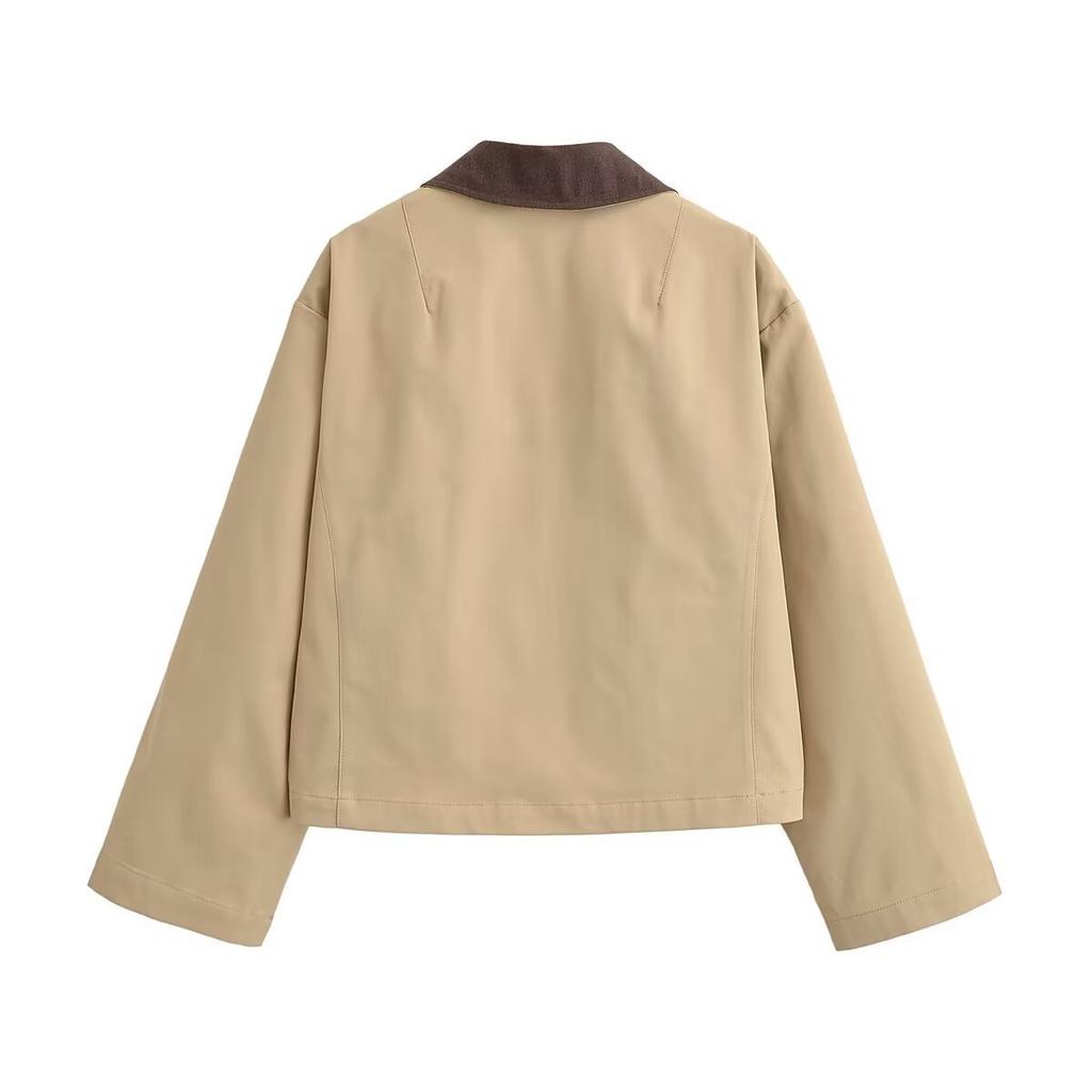 2026 spring new product European and American cross-border women's clothing street fashion casual splicing jacket w09 12076