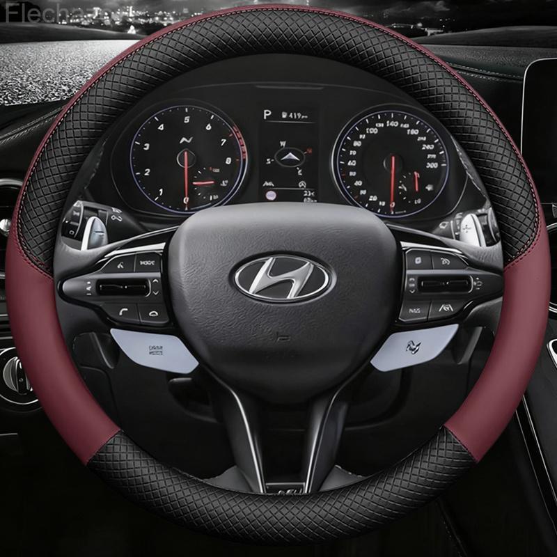 For Hyundai i40 i30 i20 i10 ix35 ix25 Tucson Accent Elantra Santa Fe Creta Solaris Kona Car Steering Wheel Cover Auto Accessorie WW42