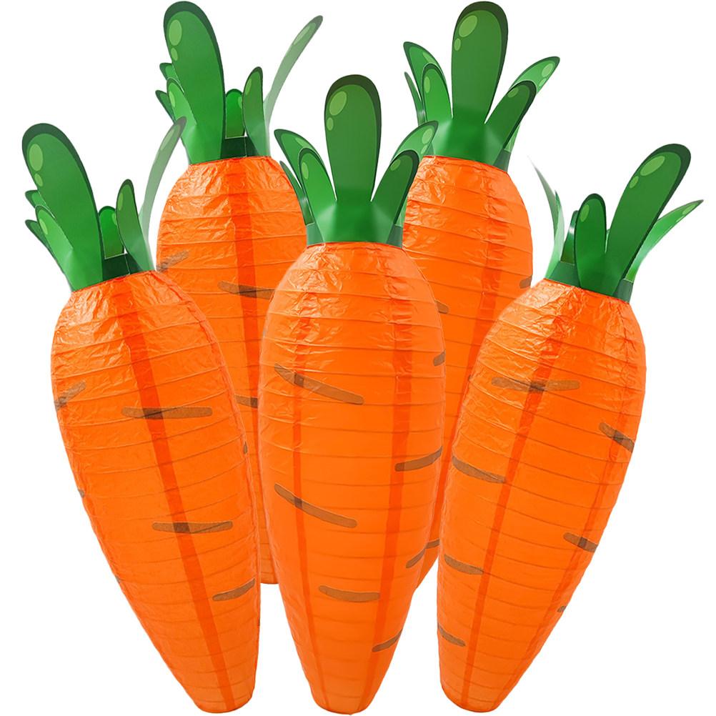 

5Pcs Carrot Paper Lantern Easter Decorative Party Hanging Lantern Adults Indoor Outdoor Festival Decoration other
