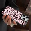 Pink Leopard Print Pattern Phone Case Suitable for iPhone 17 16 15 14 13 12 11 Pro/Max/Plus Anti Drop and Shockproof Back Cover