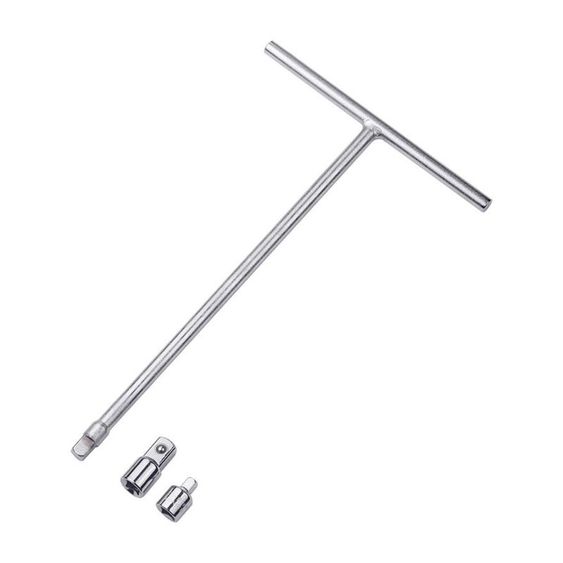 

Effective 3/8in T Handle Wrench Simple Access Steel Socket Driver Includes Adaptors Multifunctional Socket Set 1