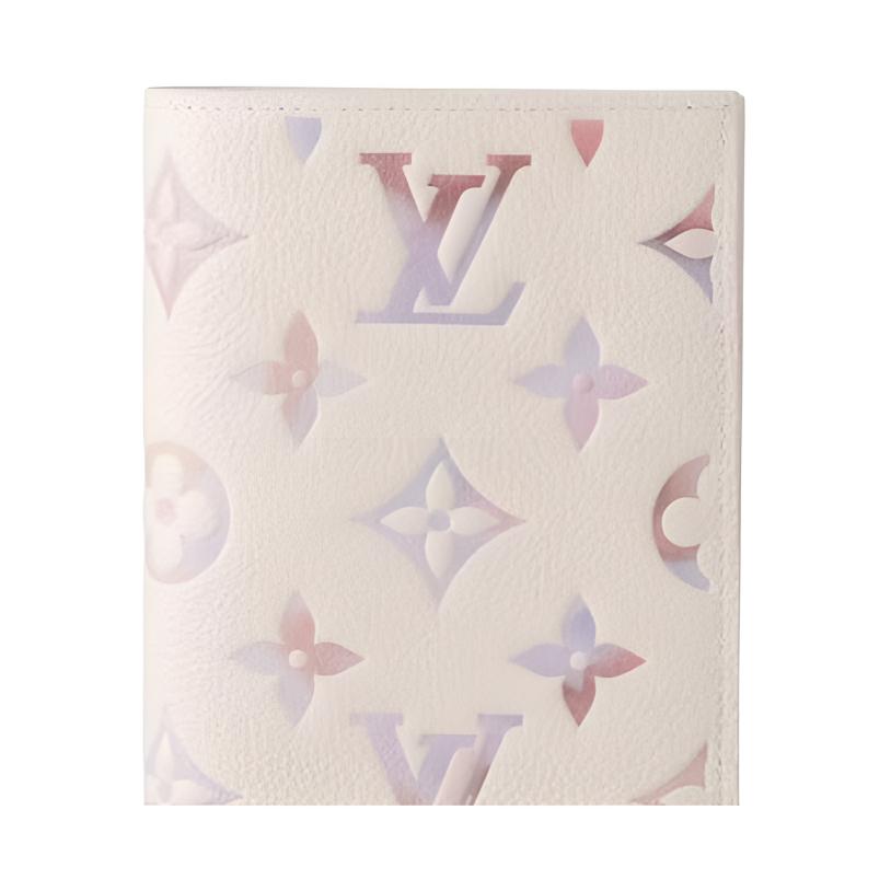 Louis Vuitton Passport Cover Dream Beige Embossed Cowhide Leather Women Wallets Cream M25917