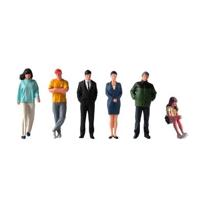 Diorama 1: 64 People Figure Photo Prop Resin Realistic Mini Figure Model for Sand Table Micro Landscape Desktop Decoration