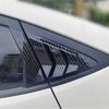 Carbon Fiber Rear Triangle Window Louver Sunroof Trim for Modern Rena 3-Box Car - Bright Black