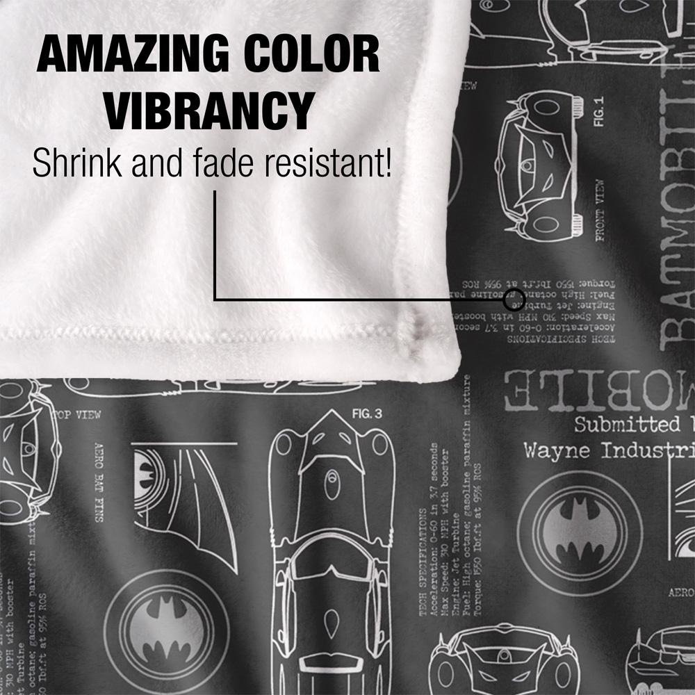 Batman Wayne Industries Batmobile Blanket