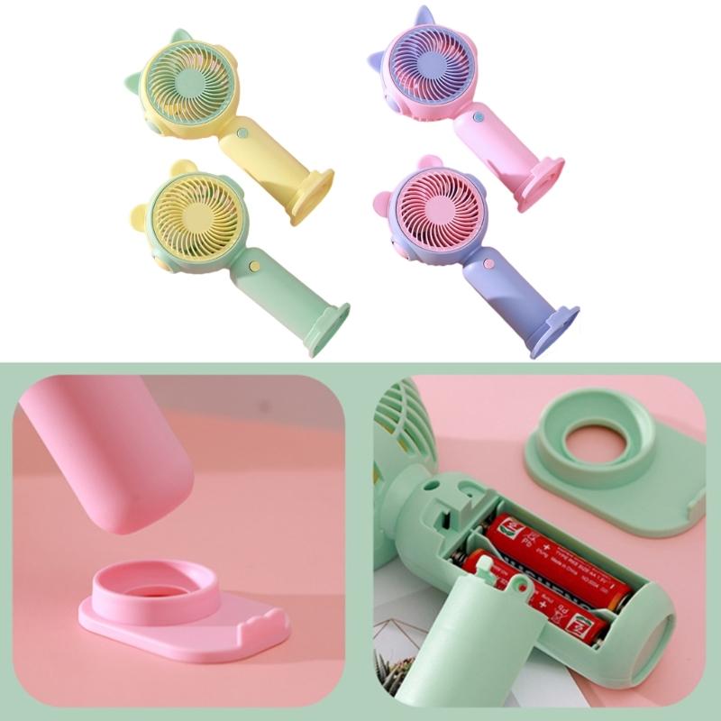 AM3 Battery Operated Handheld Fan Indoor Outdoor Use Ergonomic Handle Lightweight For Kids Adults Outdoor Travel