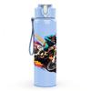 1PC Motorbike Rider Color Splash Print 750ml Color Plastic Sports Water Bottle Leakproof Flip Straw Lid Suitable for Sports Office Home Use