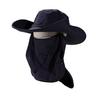 Summer Bucket Hat, Breathable Quick-Dry Fisherman Hat with Detachable Face Neck Guard, Adjustable Drawstring Sun Protection Hat for Outdoor Gardening