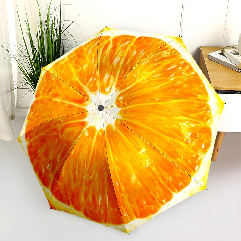 

1PC Food theme Umbrella Portable Folding Umbrella Iron Frame Hole Bone Structure Outdoor Home Umbrella A2 разноцветный