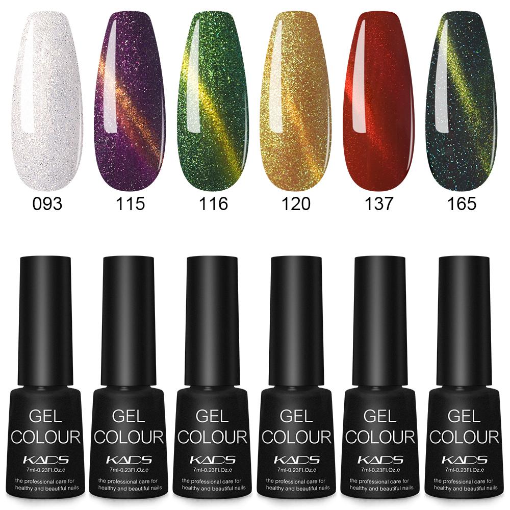 KADS 6pcs/Set Nail Gel Polish Nail Art UV Gel Nail Lacquer Top Coat Manicure Soak off Gel Nail Polish