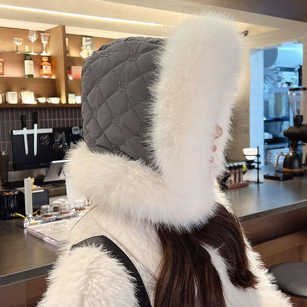 Plush Bomber Hat Ear Protection Ski Russian Cap Outdoors Ushanka Fur Hat  for Men Women
