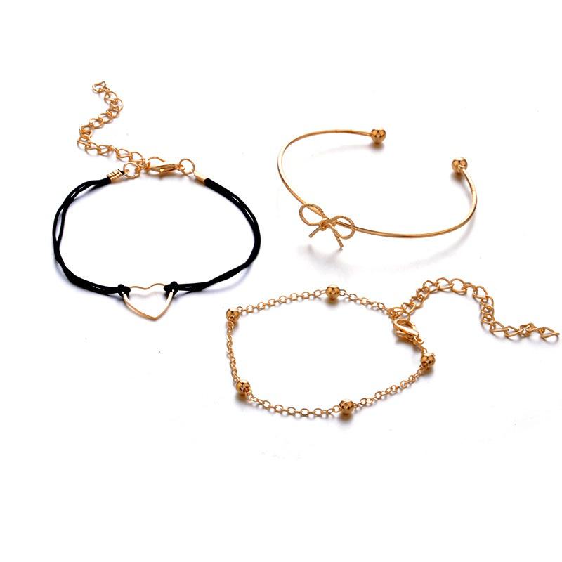 

Винтажный браслет из бисера и банта, золотой регулируемый браслет для женщин, очаровательные украшения для вечеринки, дня рождения, подарок