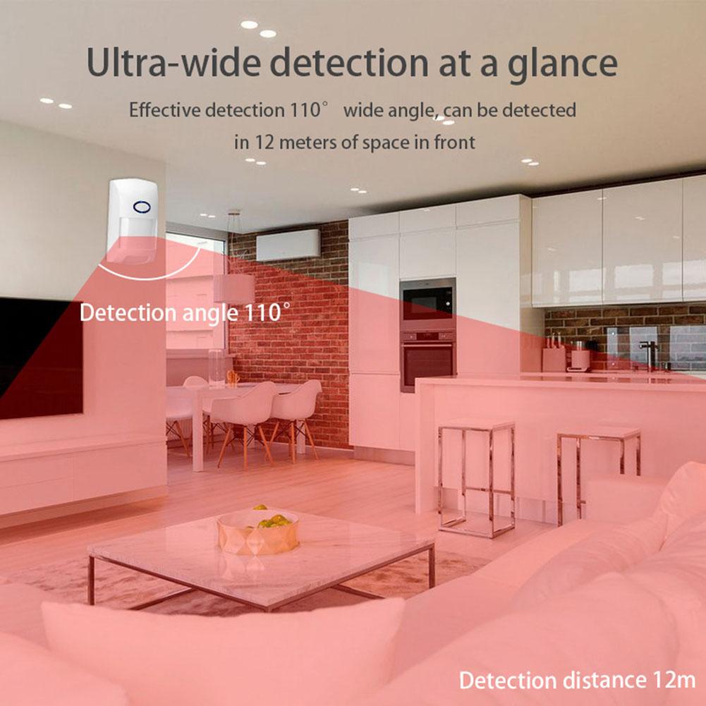 Compact Infrared Motion Sensor for Tuya Ecosystem 3V AAA Battery Powered 90g Lightweight Design 110 Degree View