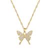 Light Luxury Temperament Gorgeous Butterfly Mascot Necklace Female Versatile Collarbone Chain Titanium Steel Chain