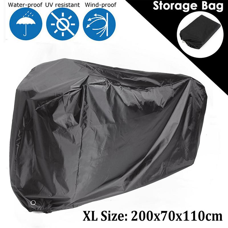 Waterproof Bicycle Covers Dustproof Bike Tent Multipurpose Protective Sleeve XL Size Case Snow Rain UV Protector Black