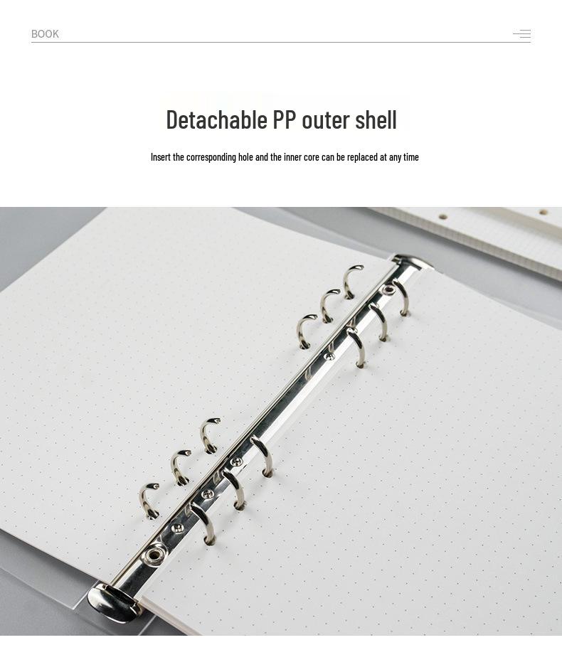 Loose-leaf Practice Paper - 45 Sheets, A5/B5, Grid & Lined, 6-Hole for Student Arithmetic & English Learning Refill