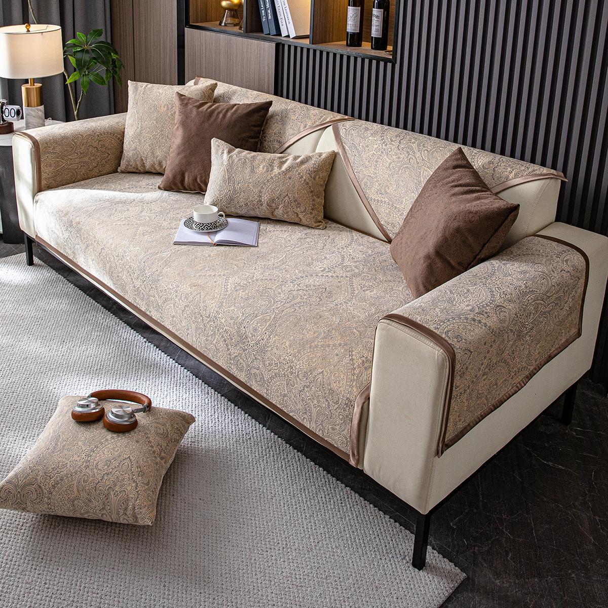 

1шт. Подушка для дивана с тотемным элементом из шенилла для офиса, гостиной, четыре сезона 70x70cm темные хаки