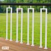 U-Shape Stair Balusters, 3-Pack White Staircase Spindles, 91.5cm Vertical Railing Posts, 21.5x6x91.5cm Interior Baluster Set