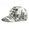 Graffiti Letter Print Baseball Cap Unisex Streetwear Structured Hard Top Peaked Hat Spring Summer Outdoor Sun Protection Visor for Men Women
