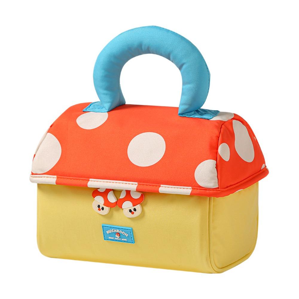 Oxford Cloth Mushroom Makeup Bag Multifunctional Toiletry Bag Kawaii Handheld Cosmetic Case Girls