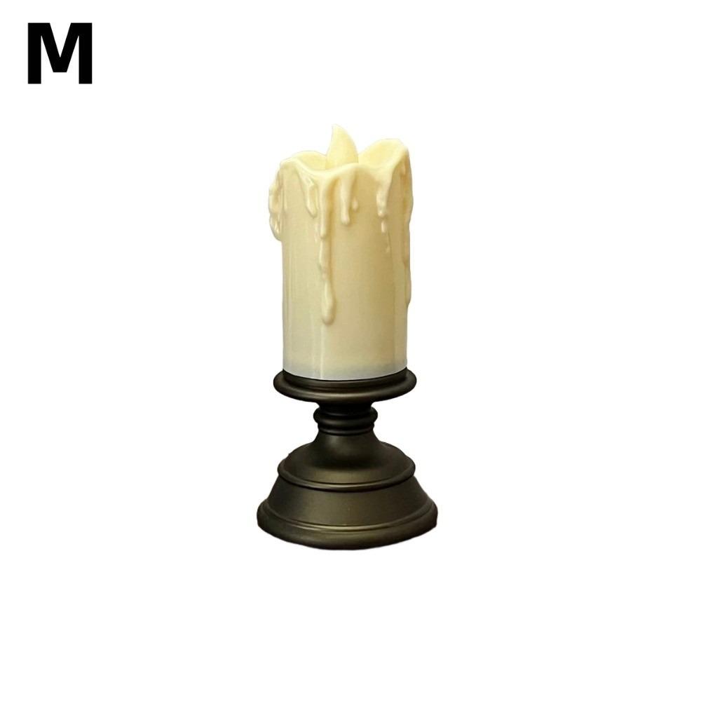 Simulation Candle Crying Candlestick Decorative Roman Pillar Candlestick  Dinner Party Supplies
