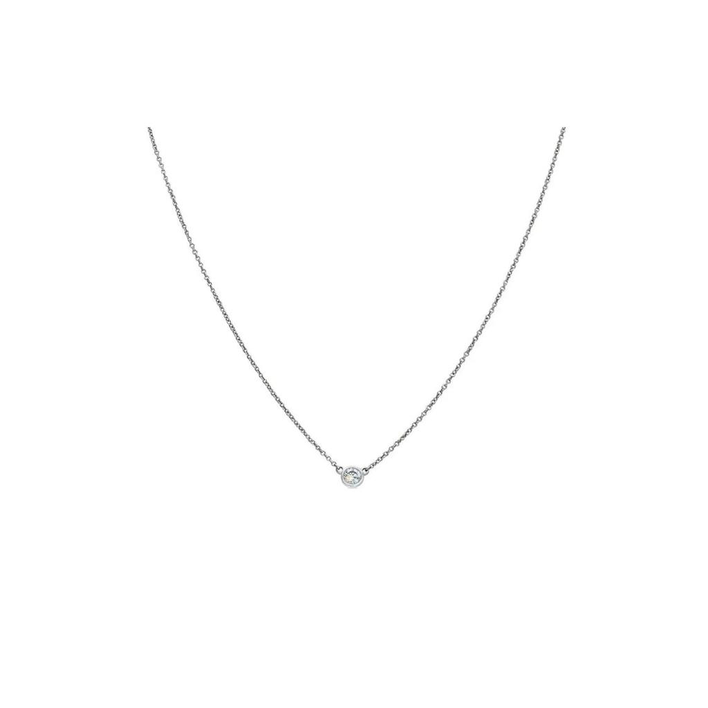Tiffany & Cie. Collier Platine Gravé Logo Collier Femme Argent ELSAPERETTI