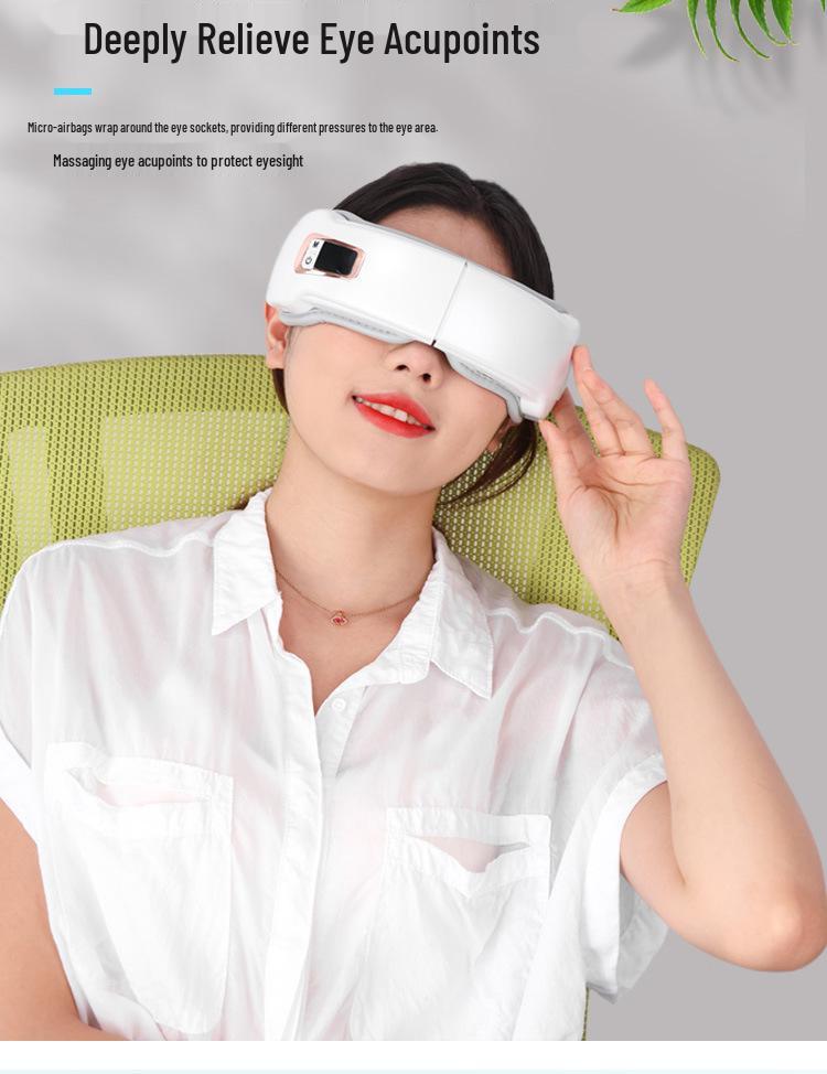 Portable Bluetooth Eye Massager with Air Pressure, Heat, and Vibration