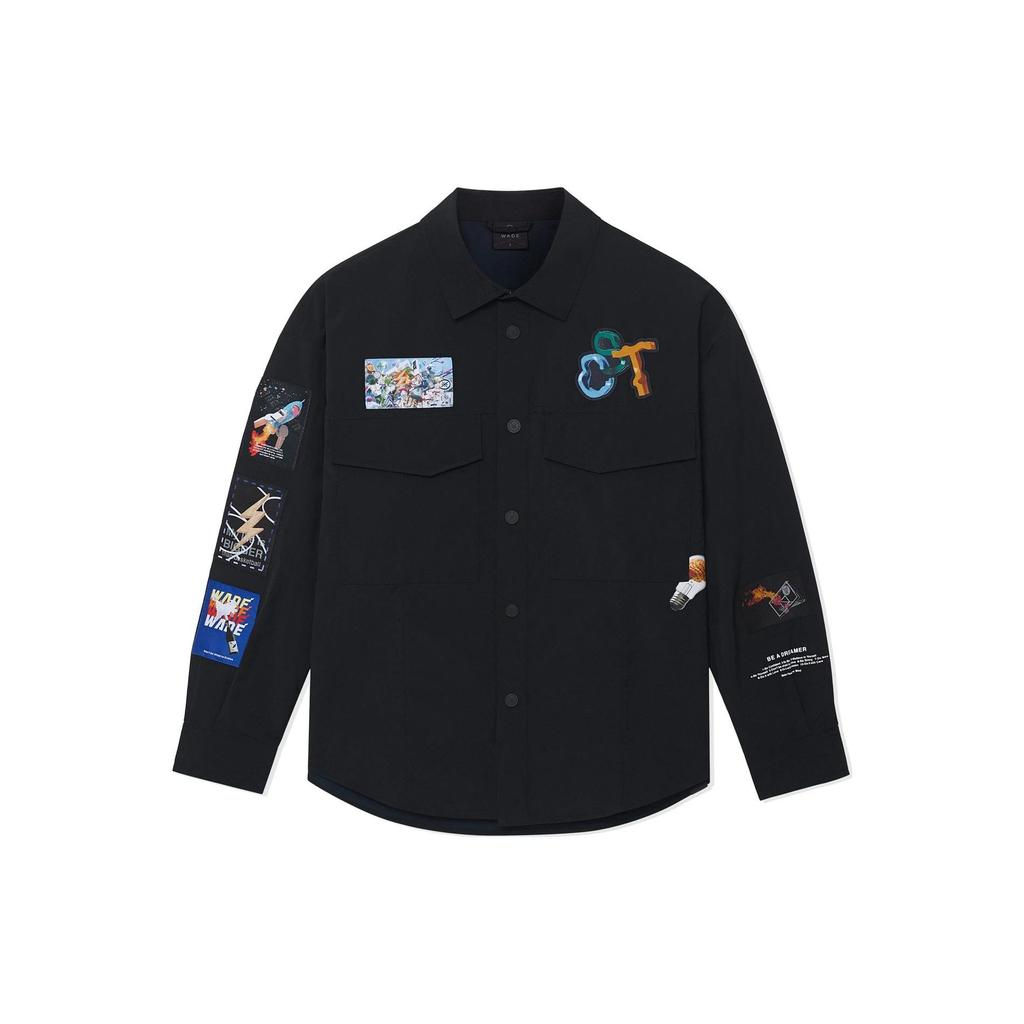 Li Ning Denim Jacket Men's Black AFDSC39-1