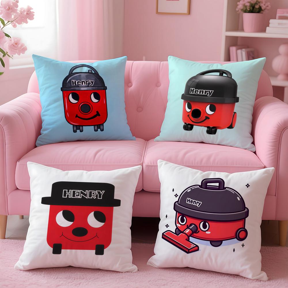 Brand H-Henry Hoover Cushion Cover Breathable Linen Pillowcase Summer Odorless Eco-Friendly Invisible Zipper Washable