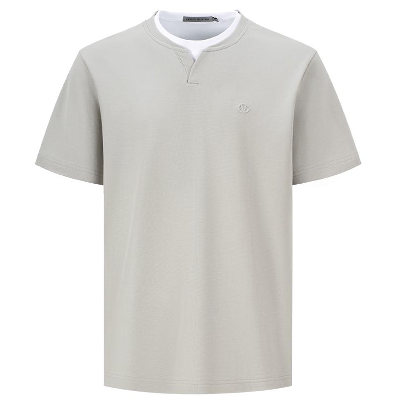 GIOVANNI VALENTINO Men s Fake Two-Piece Short Sleeve T-Shirt M