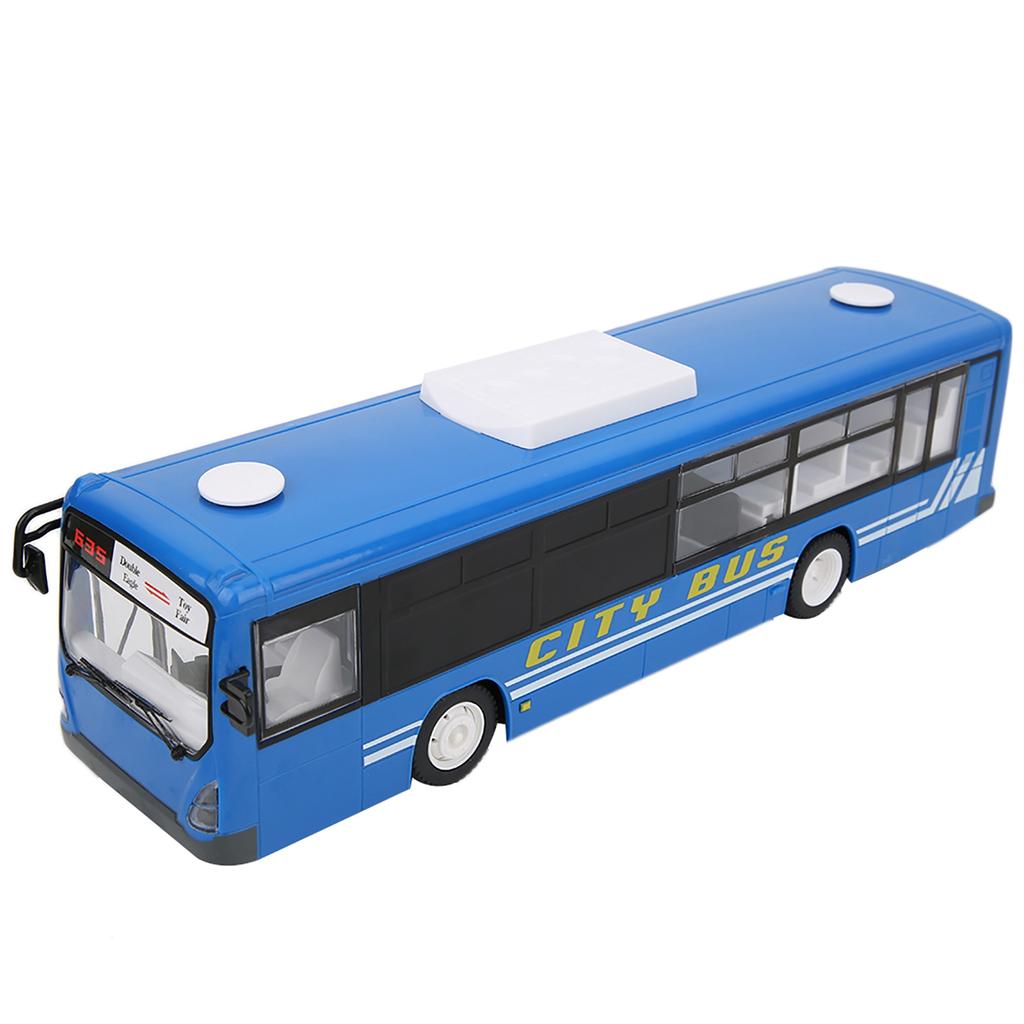 Blue Remote Control Bus 2.4GHz Electric with Simulation Sound Light 1:20 Scale RC Car Model Toy