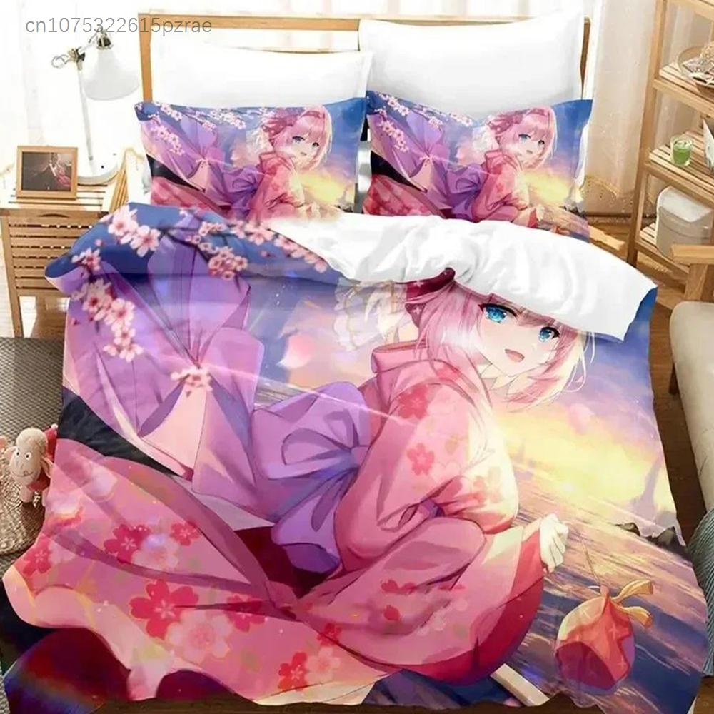 Anime Game Princess Connect! ReDive Bedding Set Duvet Cover Bed Set Quilt Cover Pillowcase Comforter King Queen Sizes Boys Adult