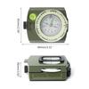 Compass High Precision Multifunctional Military North Green Compass Outdoor,Survival Emergency Luminous Sighting Compass