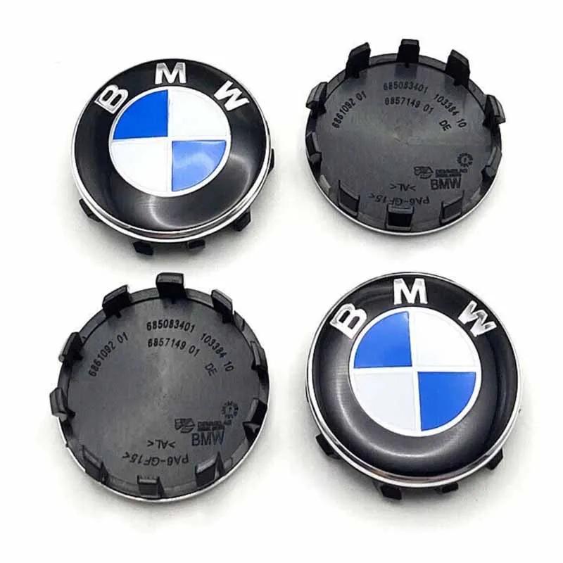 4 Τεμάχια Καλύμματα Κέντρου Τροχών 56mm/60mm/68mm για BMW – Κατάλληλα για X1 X3 X5 E70 E71 X6 M3 F30 F20 F10 F11 G30 E36 E46 E53 E90 E91 E60 E61 E93