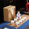 Creative Ceramic Gourd Liquor Decanter and Cup Set