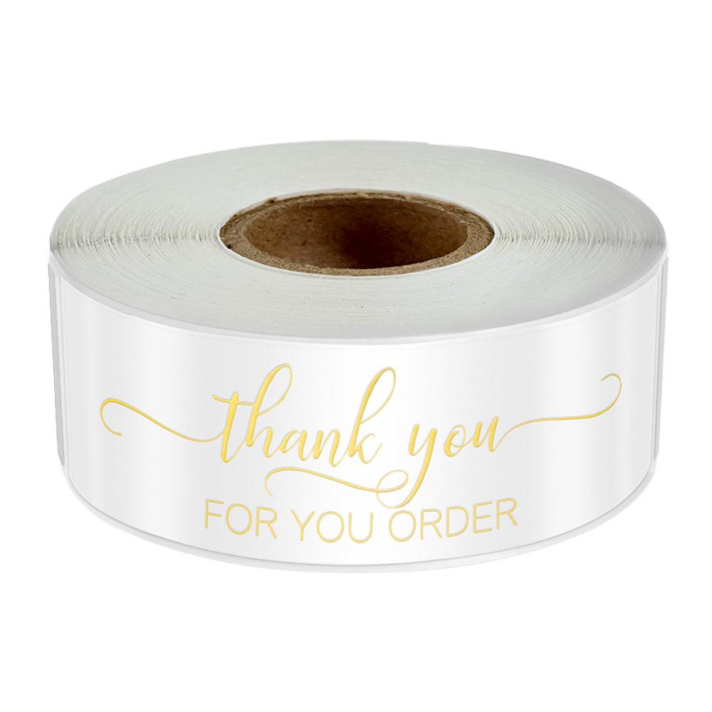 120pcs Thank You for Your Order Stickers 7.5*2.5cm Rectangular Adhesive Seal Labels for Small Business, Handmade Goods, Bakeries