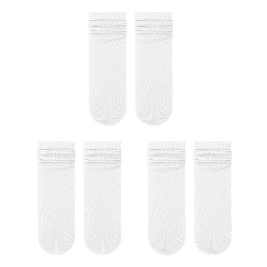 

3 пары женских летних шелковых носков Ice Silk, ультратонкие носки-лодочки, повседневные носки до середины голени, эластичные носки выше щиколотки