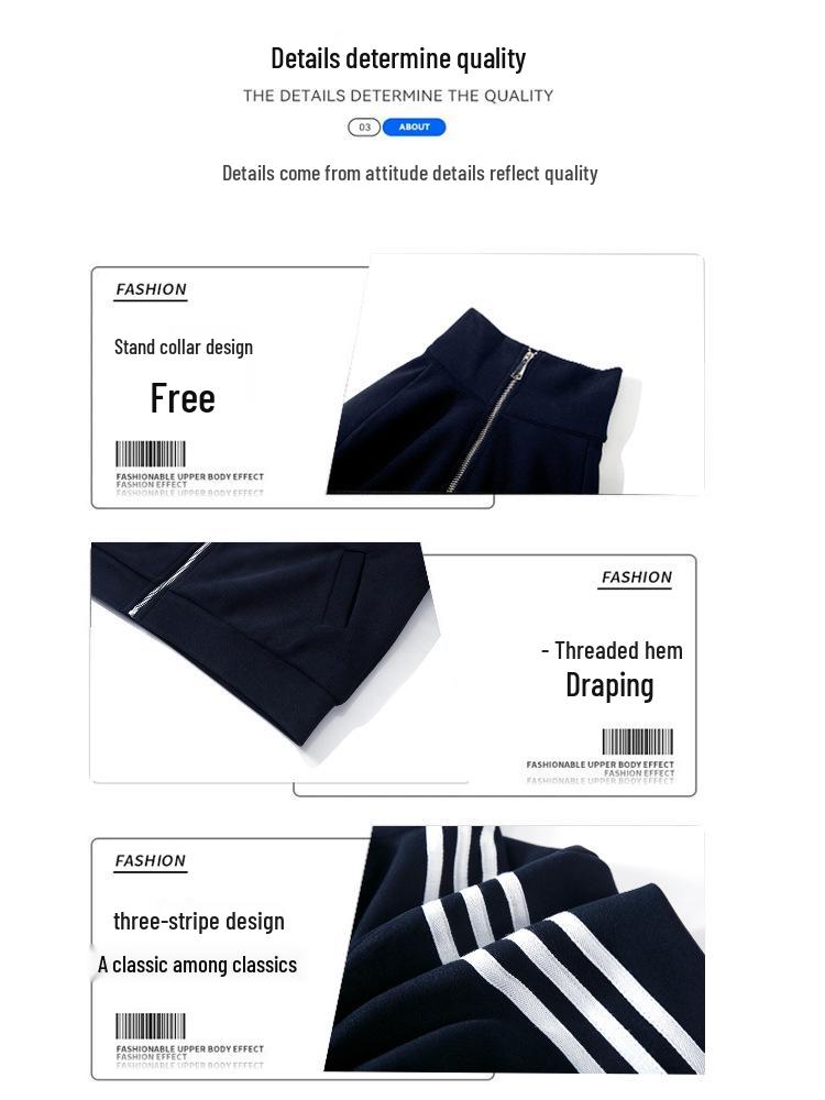 Women's Sporty Three-Stripe Baseball Jacket - Autumn 2025